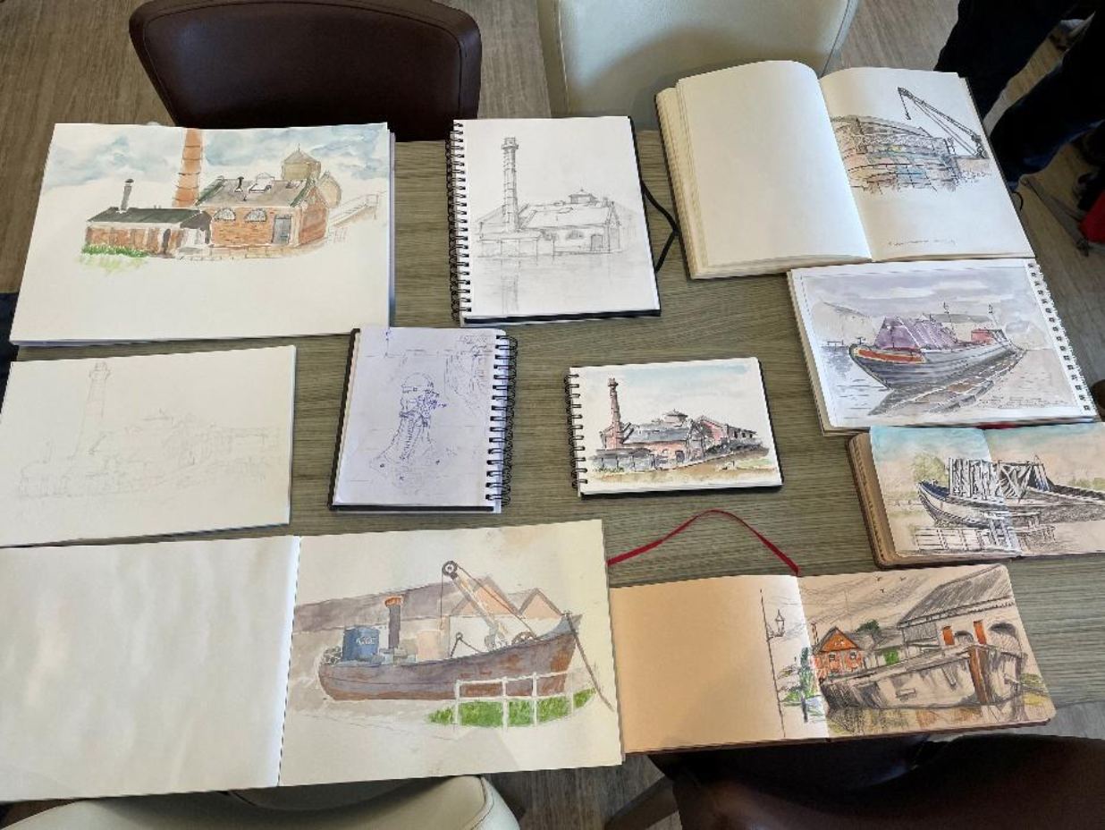 Painters at The Boat Museum in Ellesmere Port
