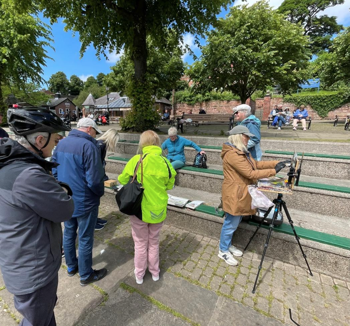13 June Painters at The Groves, near The Bandstand, Chester